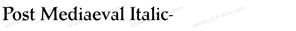 Post Mediaeval Italic字体转换